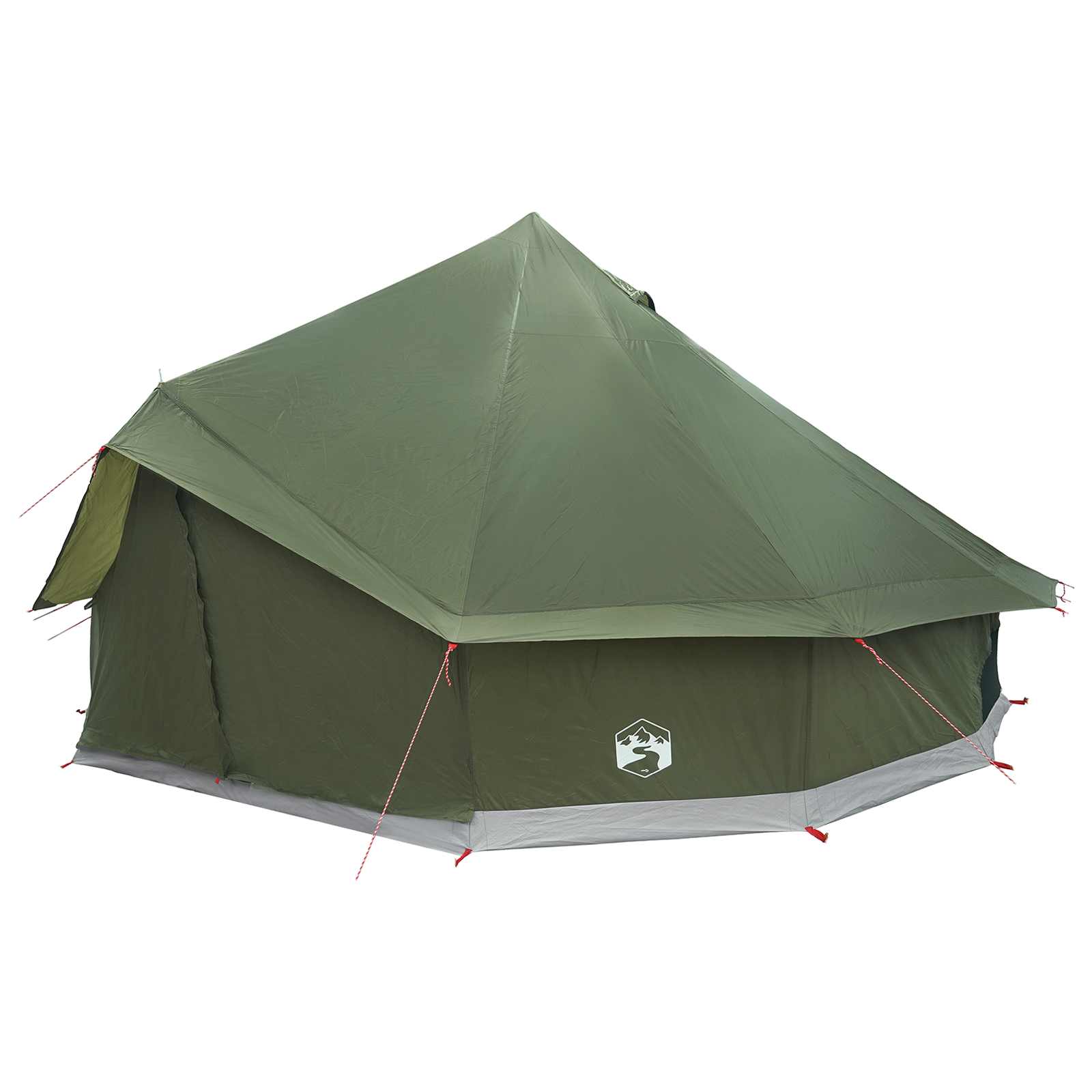 Tipi Tent 10-persoons Olijfgroen Polyester en staal
