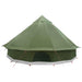 Tipi Tent 10-persoons Olijfgroen Polyester en staal