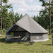 Tipi Tent 10-persoons Bruin Grijs Polyester en staal