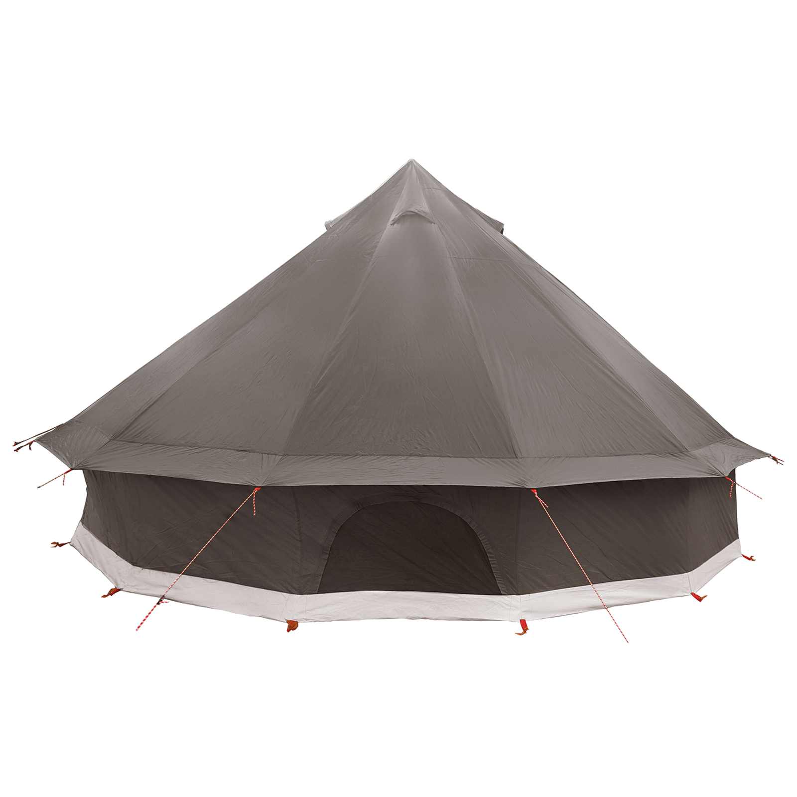 Tipi Tent 10-persoons Bruin Grijs Polyester en staal