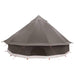 Tipi Tent 10-persoons Bruin Grijs Polyester en staal