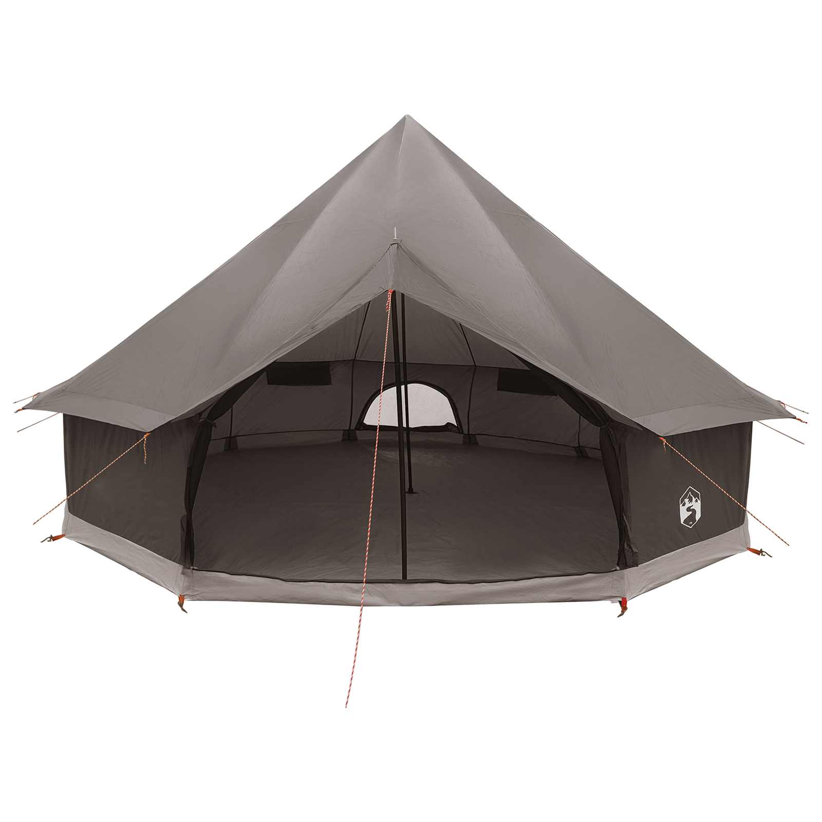 Tipi Tent 10-persoons Bruin Grijs Polyester en staal