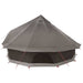 Tipi Tent 10-persoons Bruin Grijs Polyester en staal