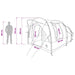 Tunneltent Olijfgroen 400 x 260 x 200 cm Polyester en staal