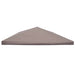 Paviljoenhoes met dak Taupe 300 x 300 cm Polyester en staal
