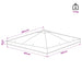 Paviljoenhoes met dak Taupe 300 x 300 cm Polyester en staal