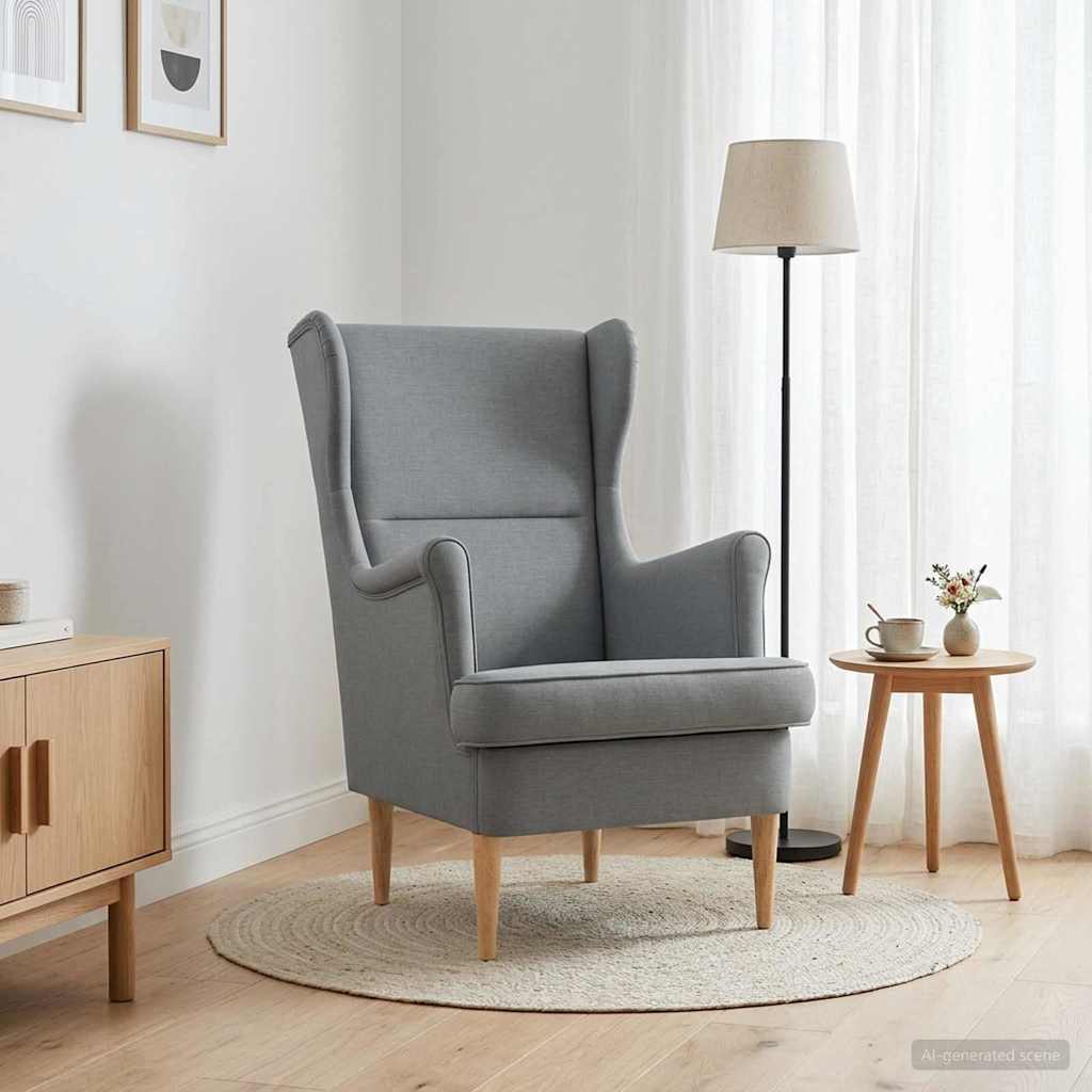 Fauteuil Lichtgrijs Stof
