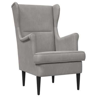 Fauteuil Lichtgrijs Fluweel