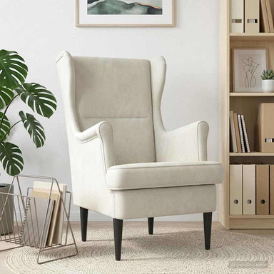 Fauteuil Crèmekleurig Fluweel