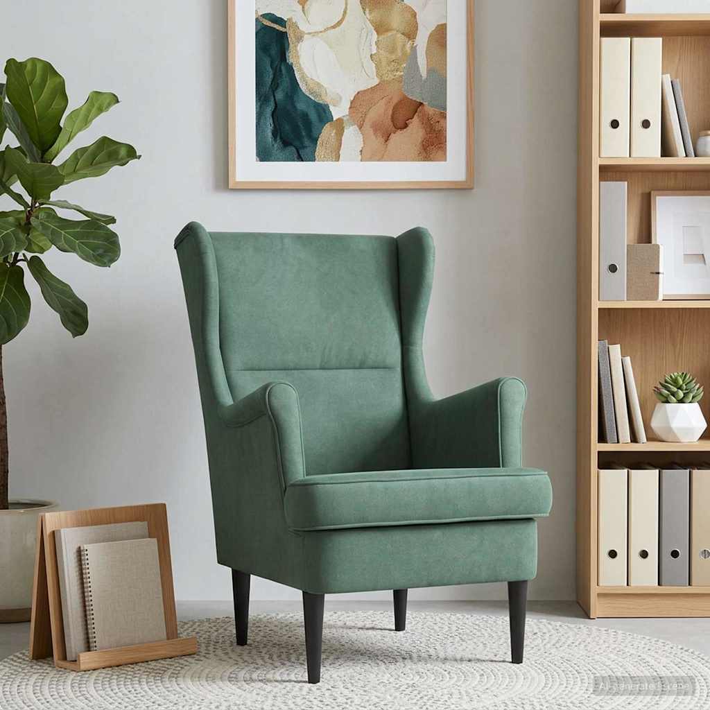 Fauteuil Zeegroen Fluweel