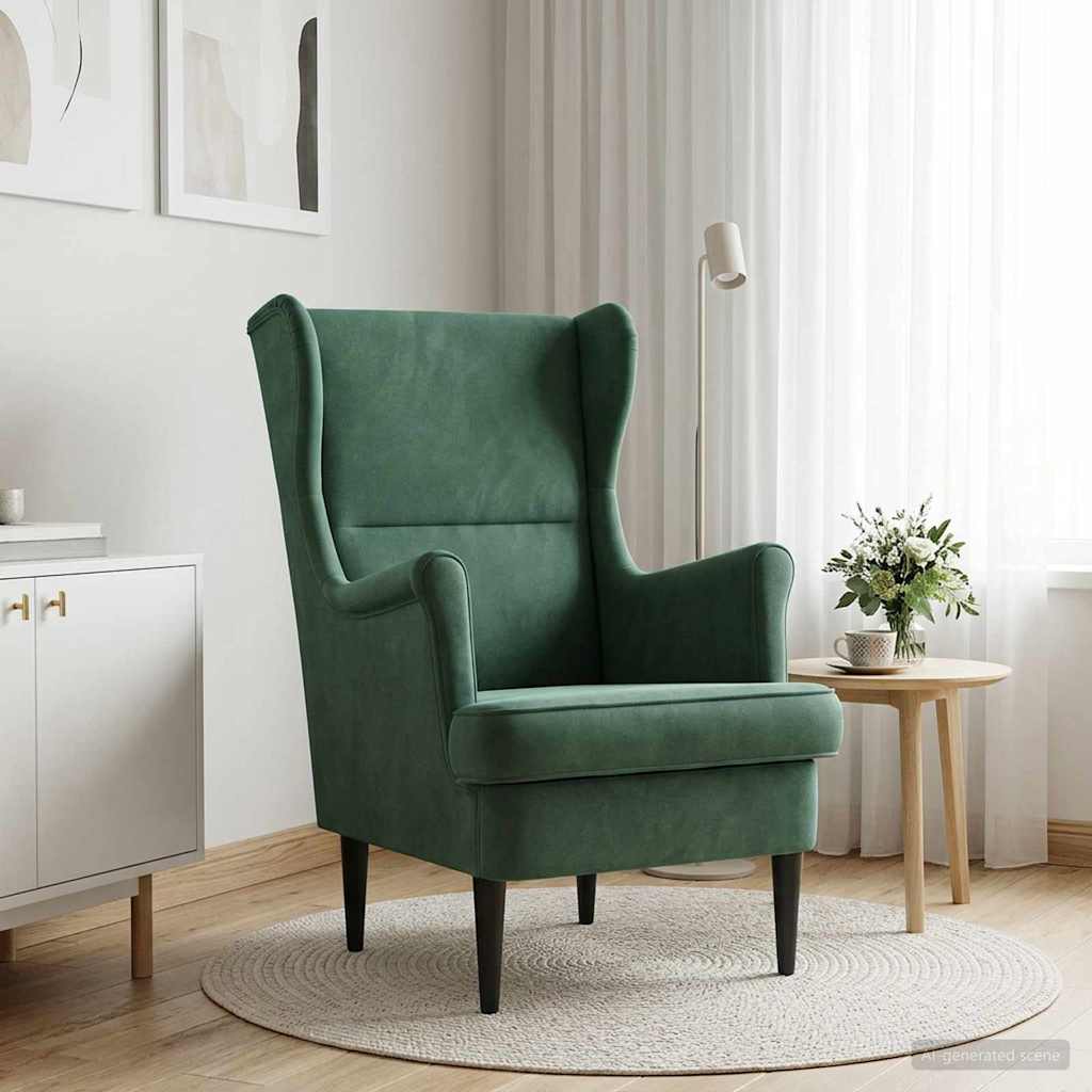 Fauteuil Zeegroen Fluweel
