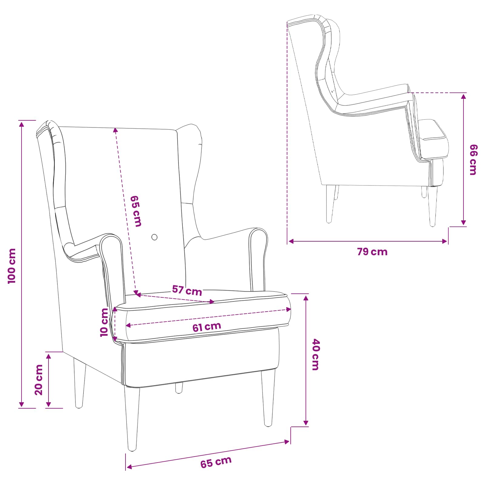 Fauteuil Donkergrijs ARES