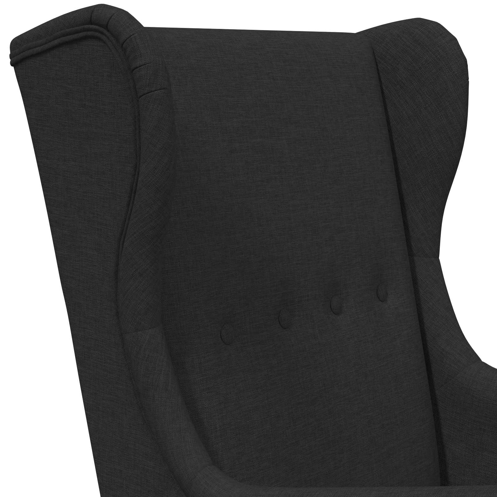 Fauteuil Zwart Stof