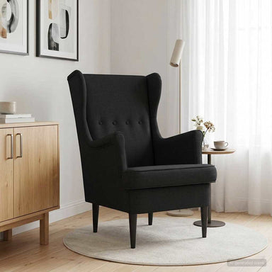 Fauteuil Zwart Stof