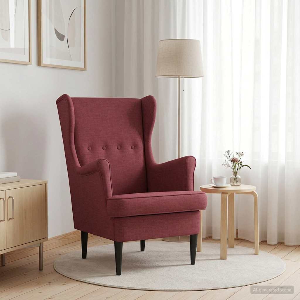 Fauteuil Wijnrood Stof