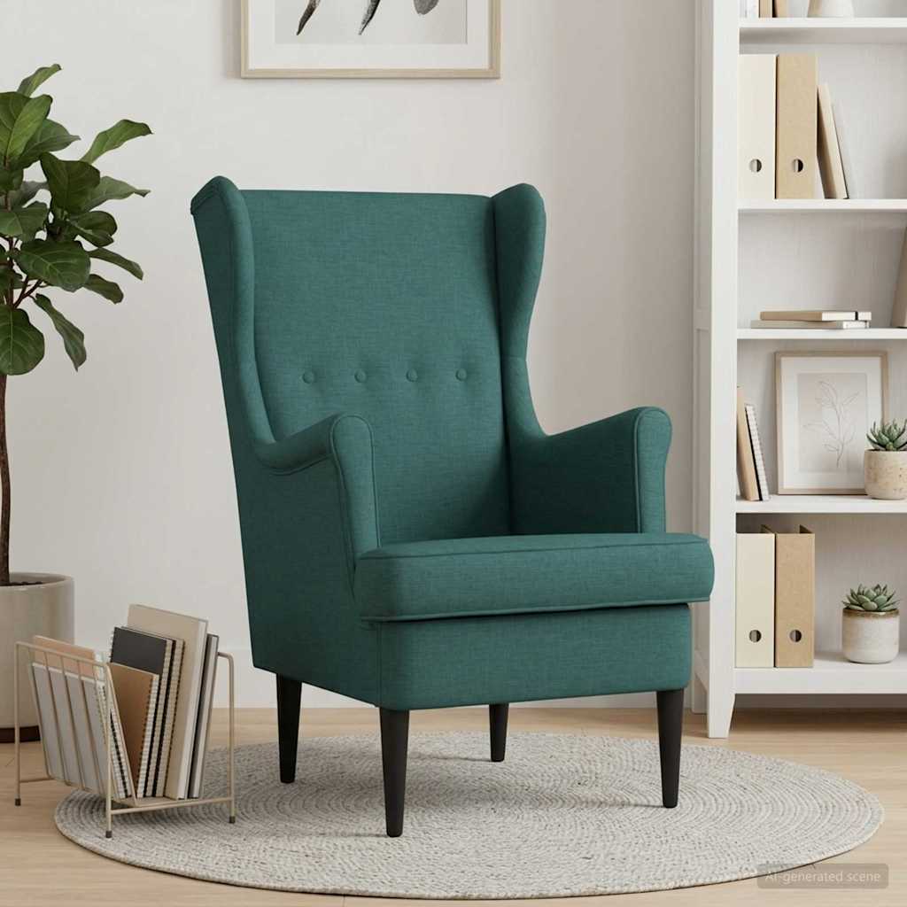 Fauteuil Donkergroen Stof