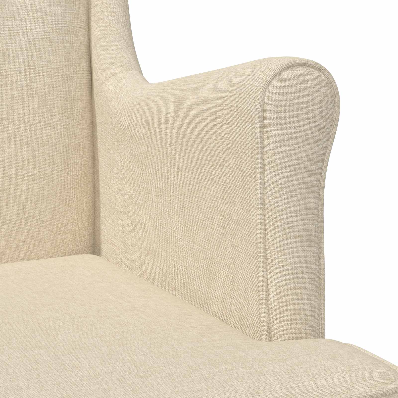 Fauteuil Crèmekleurig Stof