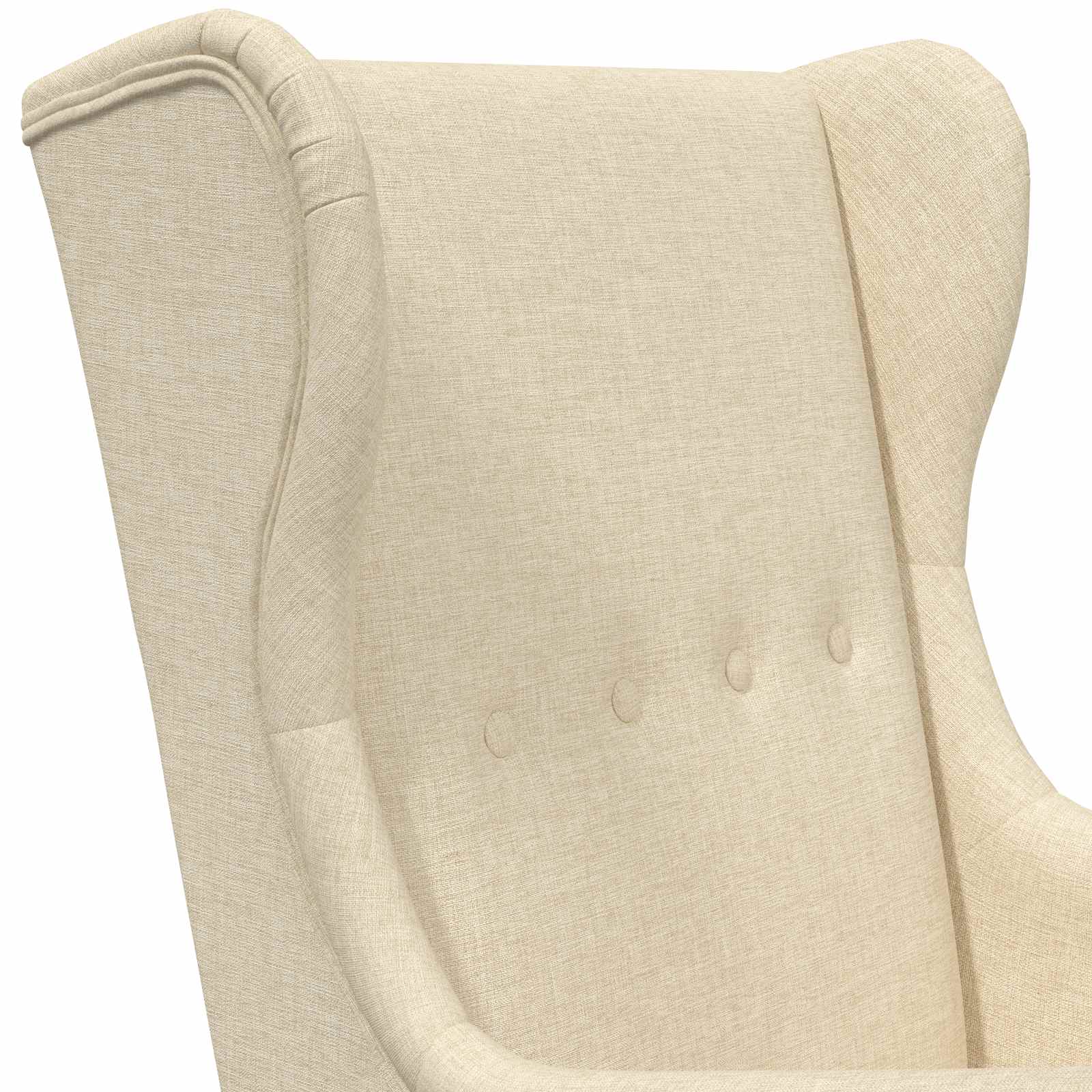 Fauteuil Crèmekleurig Stof