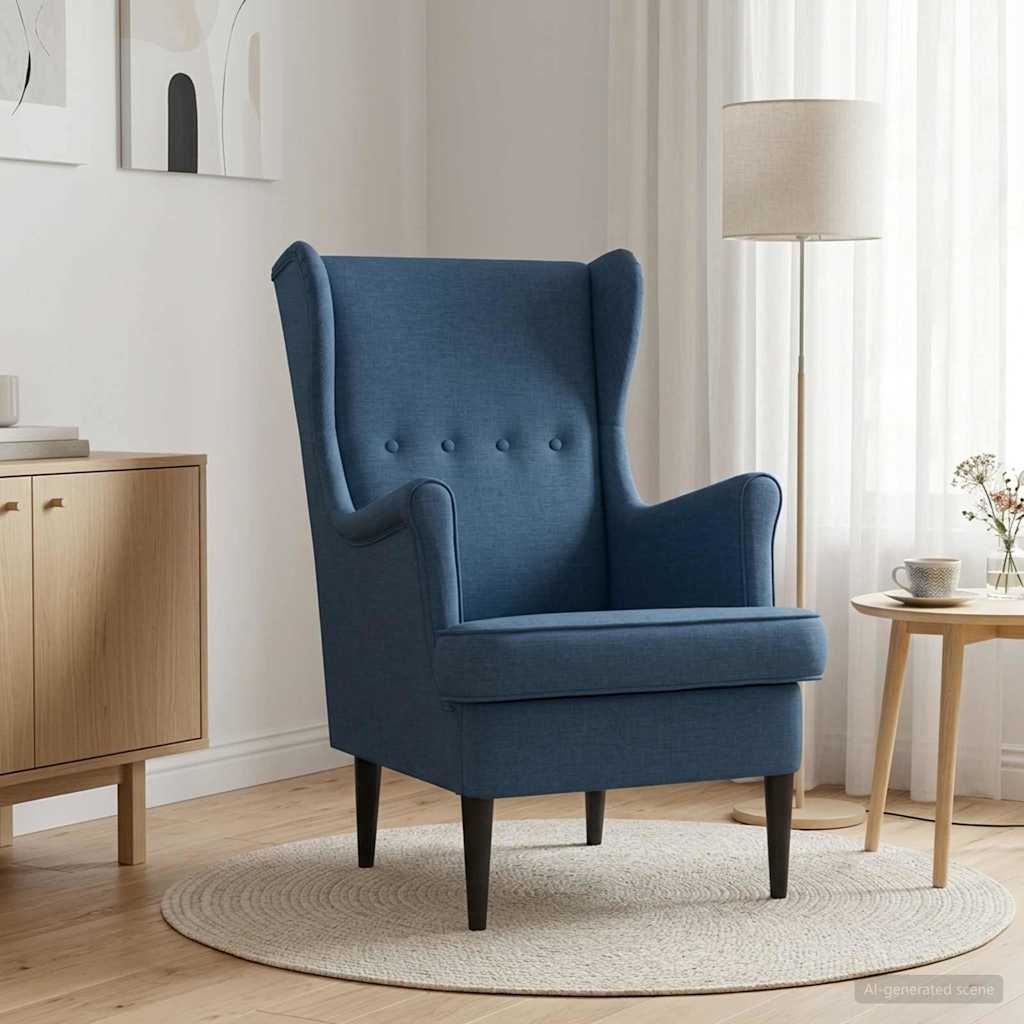 Fauteuil Blauw Stof