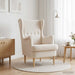 Fauteuil Crèmekleurig Bouclé