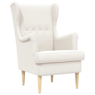 Fauteuil Crèmekleurig Bouclé