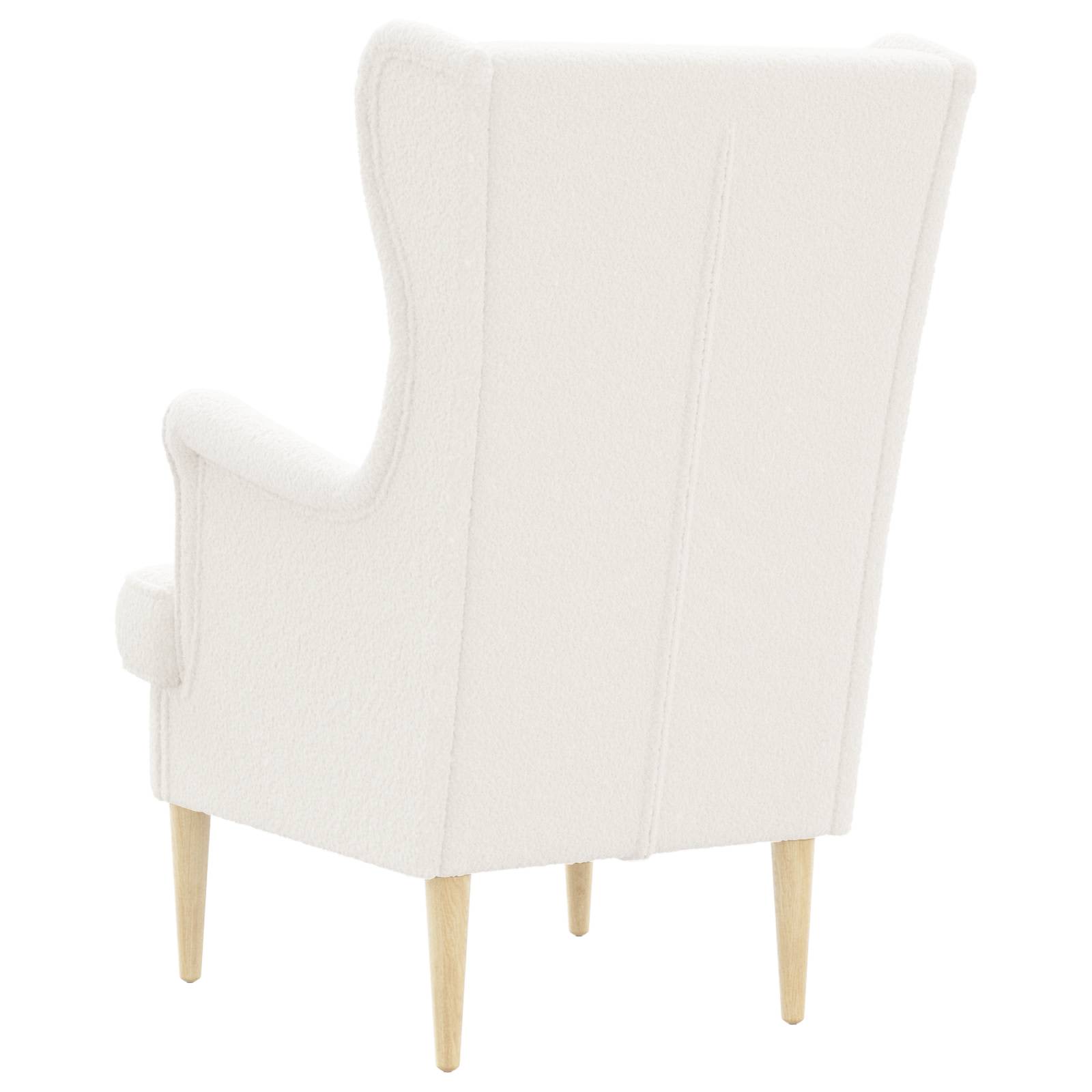 Fauteuil Crèmekleurig Bouclé