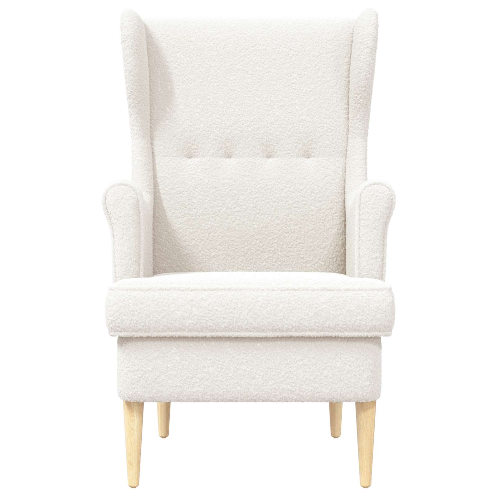 Fauteuil Crèmekleurig Bouclé