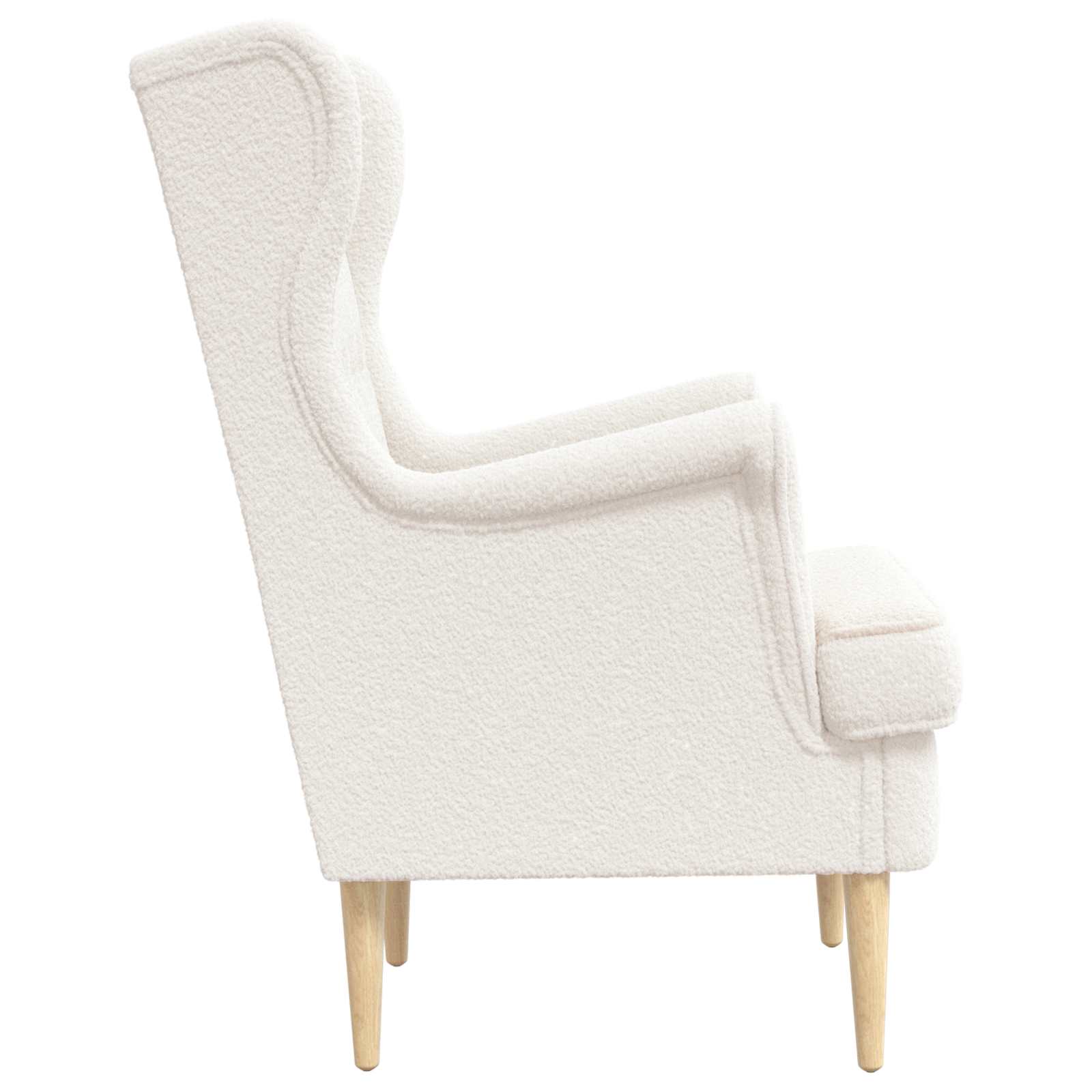 Fauteuil Crèmekleurig Bouclé
