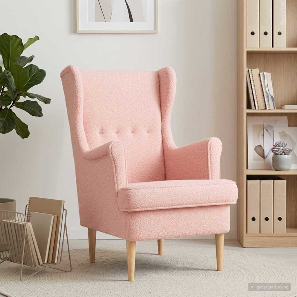 Fauteuil Roze Bouclé