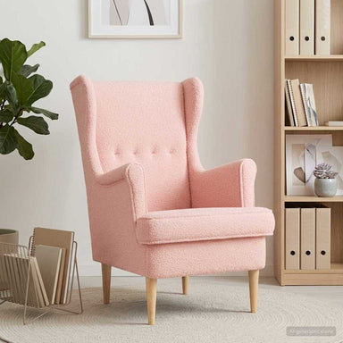Fauteuil Roze Bouclé