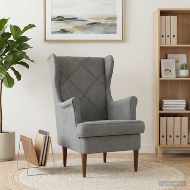 Fauteuil Donkergrijs Fluweel