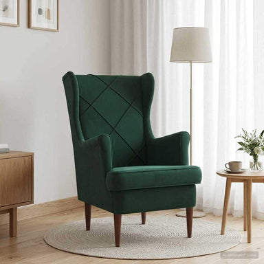 Fauteuil Donkergroen Fluweel