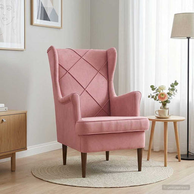 Fauteuil Roze Fluweel