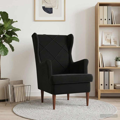 Fauteuil Zwart Fluweel
