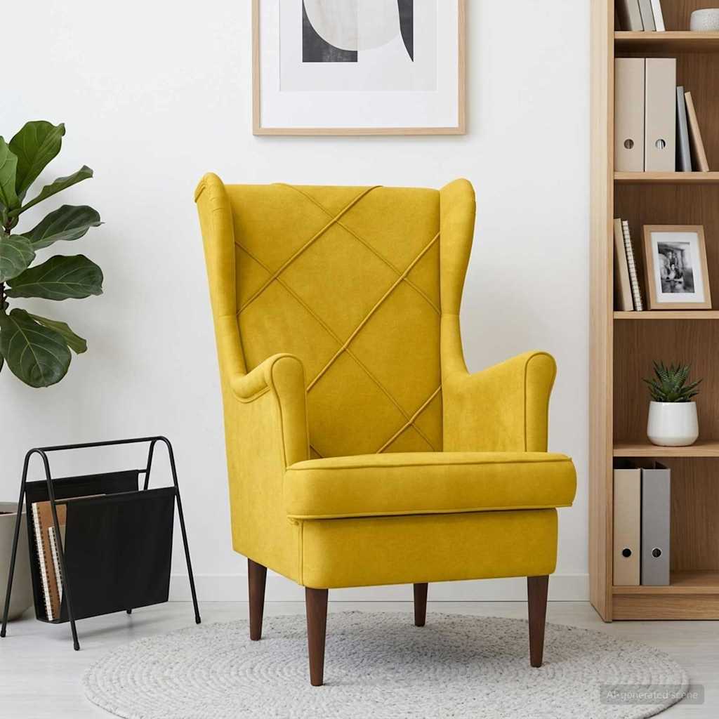 Fauteuil Geel Fluweel