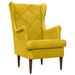 Fauteuil Geel Fluweel