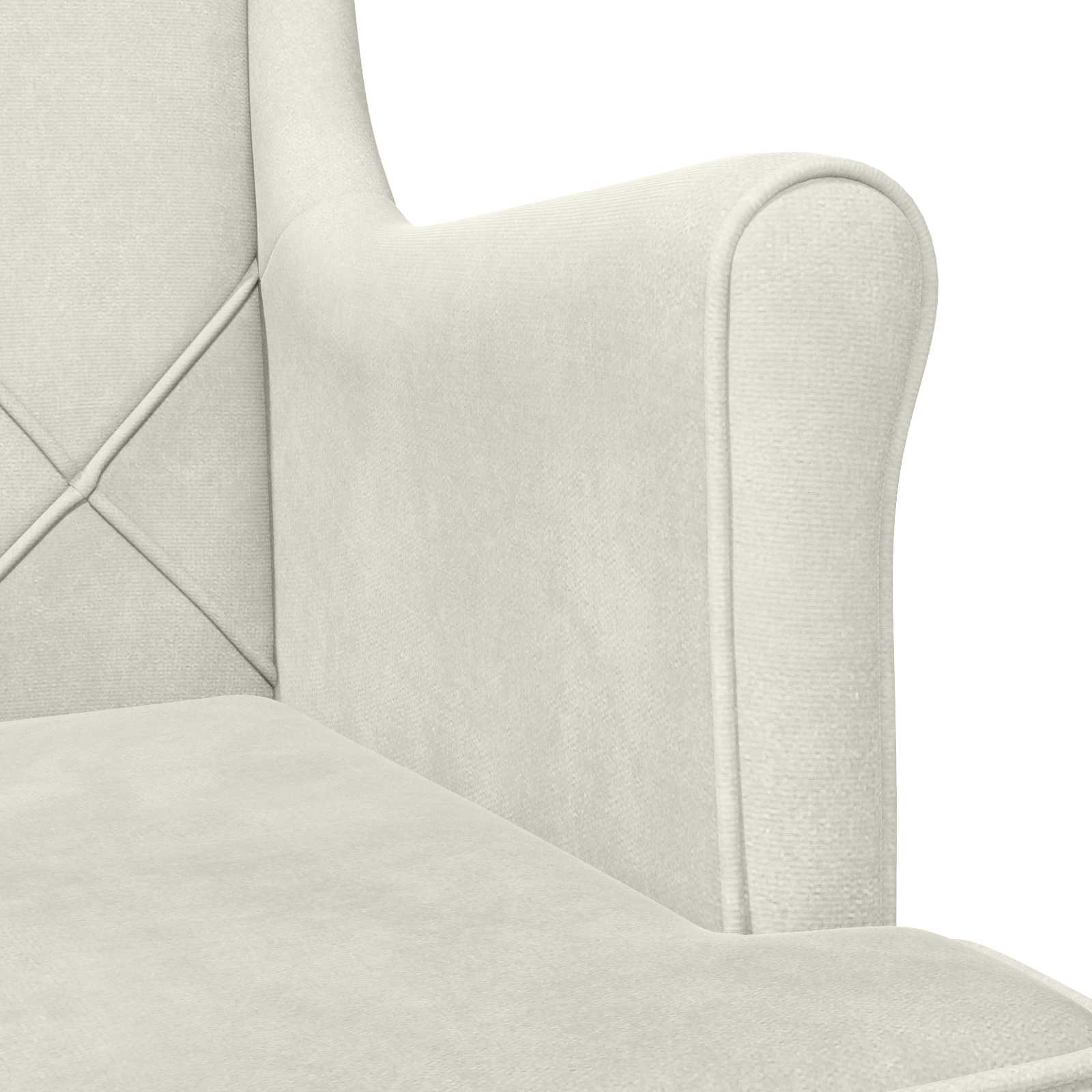 Fauteuil Crèmekleurig Fluweel