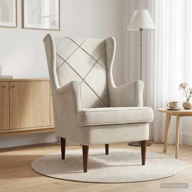 Fauteuil Crèmekleurig Fluweel