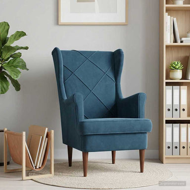 Fauteuil Blauw Fluweel