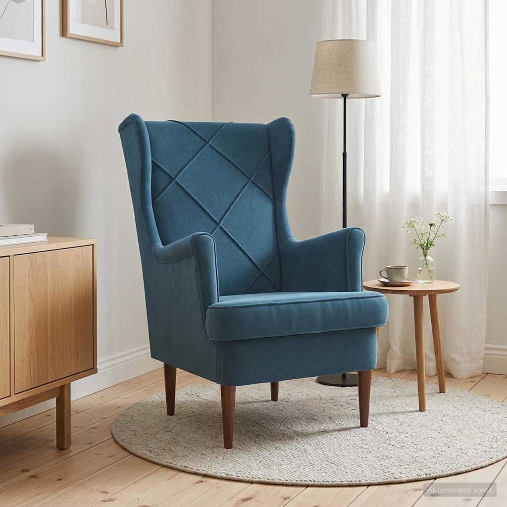 Fauteuil Blauw Fluweel