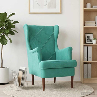 Fauteuil Turquoise Fluweel
