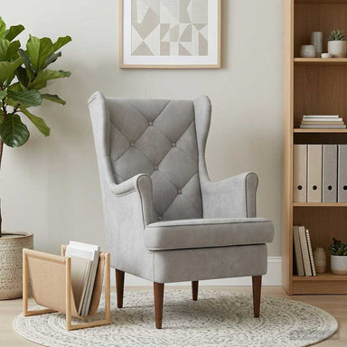 Fauteuil Lichtgrijs Fluweel