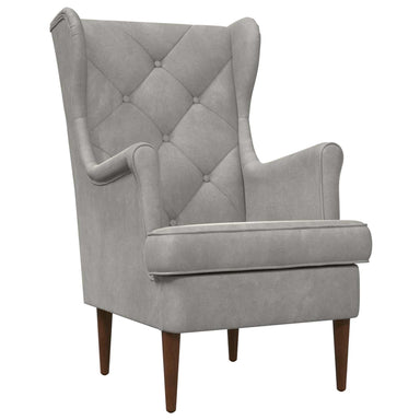 Fauteuil Lichtgrijs Fluweel