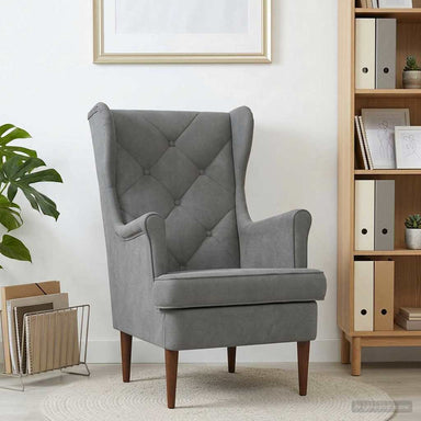 Fauteuil Donkergrijs Fluweel