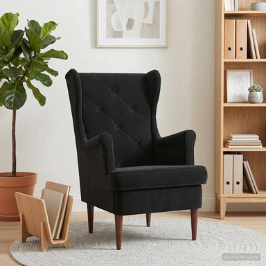 Fauteuil Zwart Fluweel