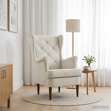 Fauteuil Crèmekleurig Fluweel