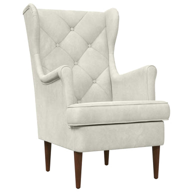 Fauteuil Crèmekleurig Fluweel