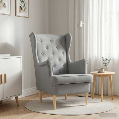 Fauteuil Lichtgrijs Stof