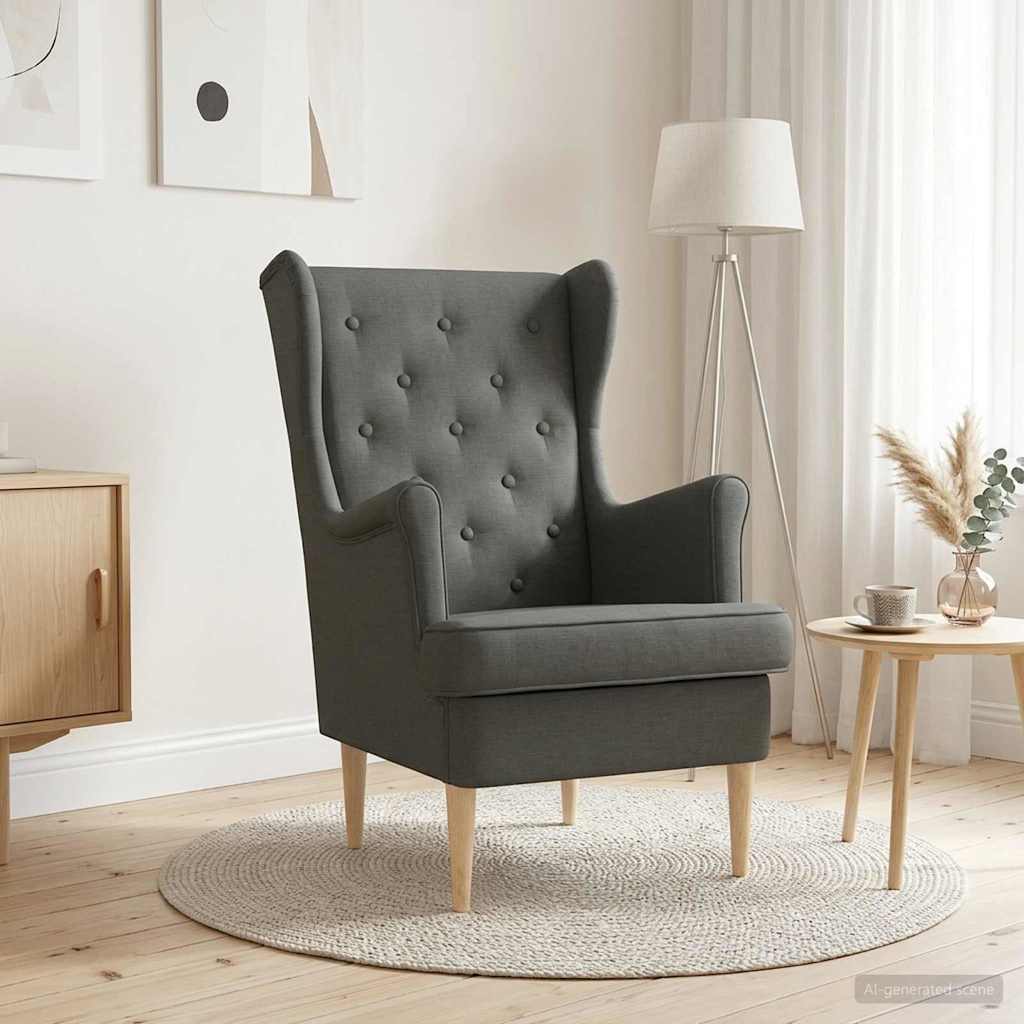 Fauteuil Donkergrijs Stof