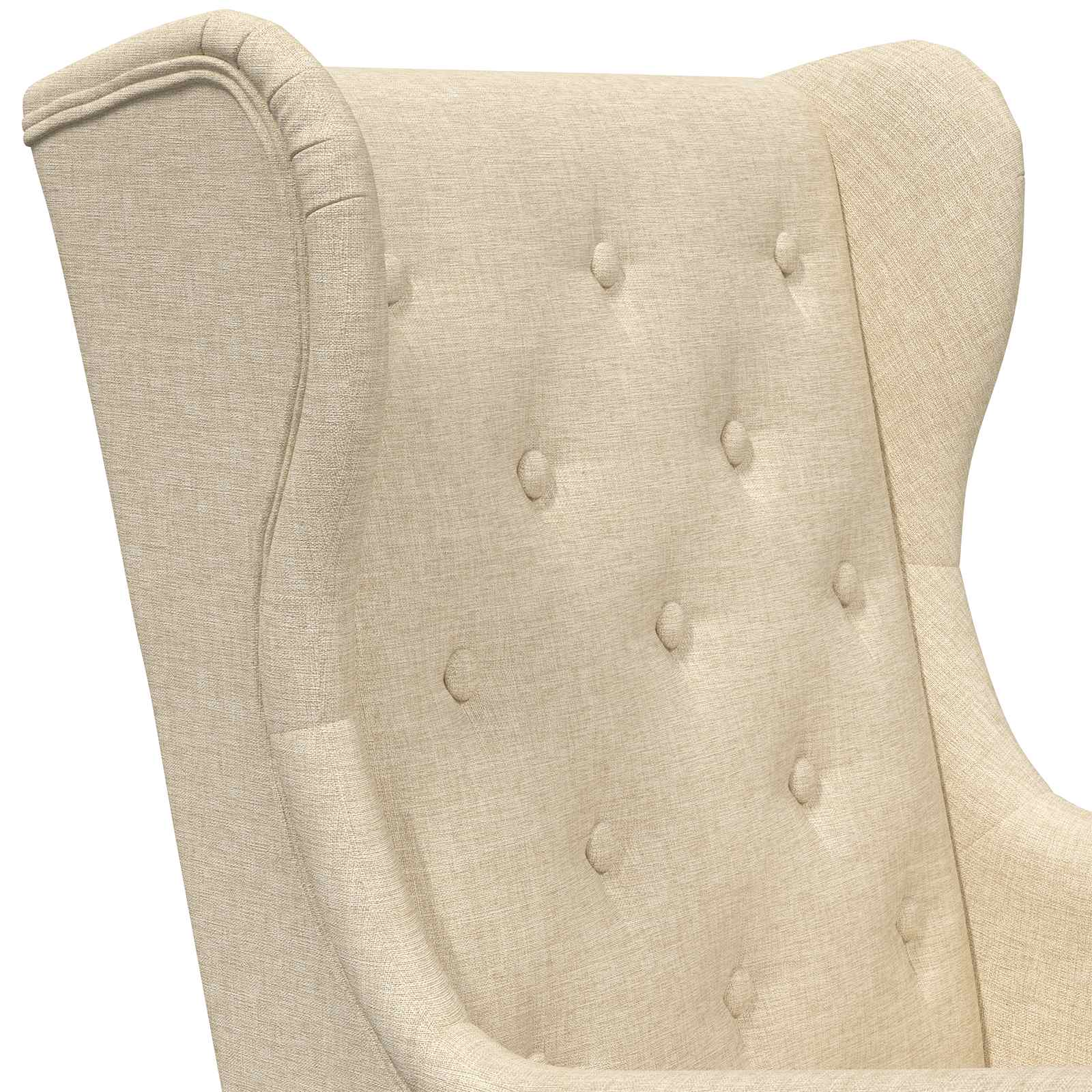 Fauteuil Crèmekleurig Stof